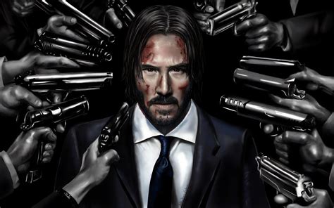 john wick, keanu reeves, hd, 4k, artwork, deviantart HD Wallpaper