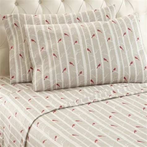 Micro Flannel® Printed Color Sheet Set, Queen, Cardinals - Walmart.com