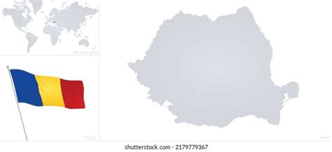 Romania Map Flag Vector Stock Vector (Royalty Free) 2179779367 ...