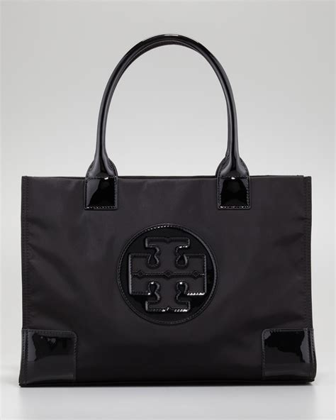 Tory Burch Mini Ella Tote Bag in Black | Lyst