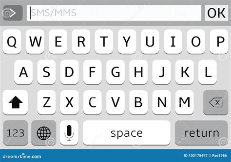 Smartphone-Tastatur, Handytastatur-Vektormodell Vektor Abbildung - Illustration von internet ...
