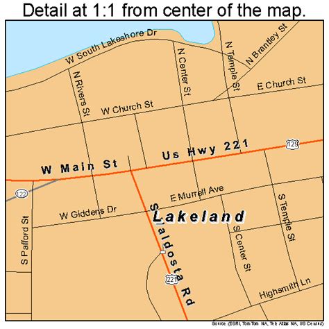 Lakeland Georgia Street Map 1344592