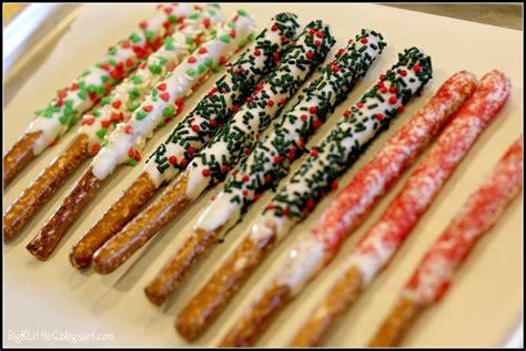 Big K Little G: DIY Christmas White Chocolate Dipped Pretzel Sticks Recipe