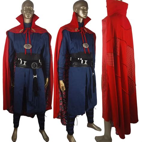 Movie Doctor Strange Costume Outfit Uniform Cape Robe Boots Waistband ...