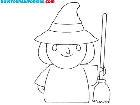 How to Draw a Witch - Easy Drawing Tutorial For Kids