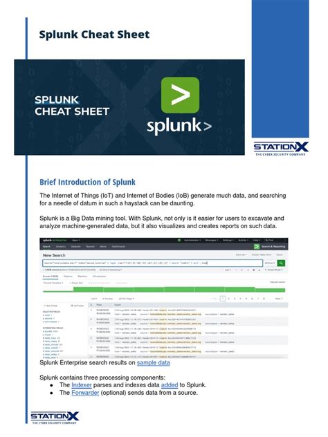 Splunk Cheat Sheet | PDF