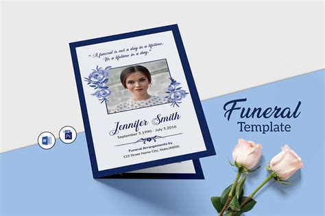 Printable Funeral Program Template Graphic by sistecbd · Creative Fabrica