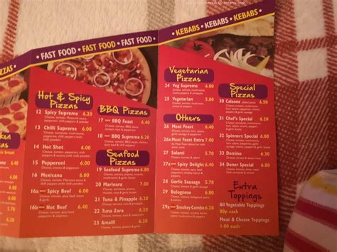 Online Menu of Spinners Take Away Food Shops Restaurant, Filey, United Kingdom, YO14 0JR - Zmenu