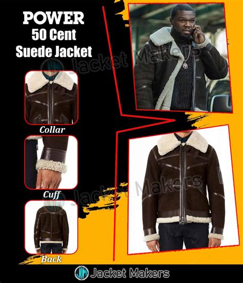 50 Cent Shearling Jacket | Power Kanan Suede Jacket - Jacket Makers