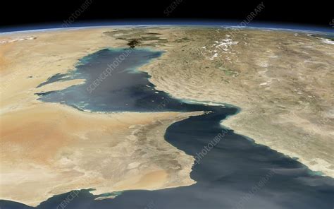 Strait of Hormuz, satellite image - Stock Image - C011/5697 - Science ...