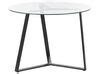 Glass Top Round Dining Table ⌀ 100 cm Black KEBRI | Beliani.co.uk