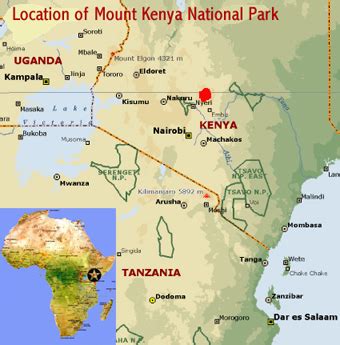 Kenya Mountains Map