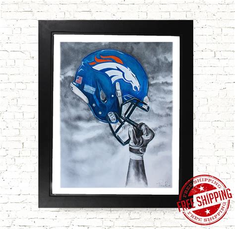 Denver Broncos Wall Art Sports Decor Football Denver Broncos - Etsy