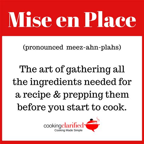 Mise en Place – Cooking Clarified