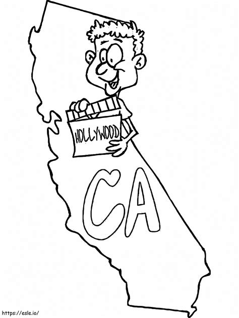 Printable California Map coloring page