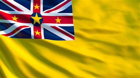 Niue Flag Waving Flag Of Niue 3d Illustration Alofi Stock Photo ...