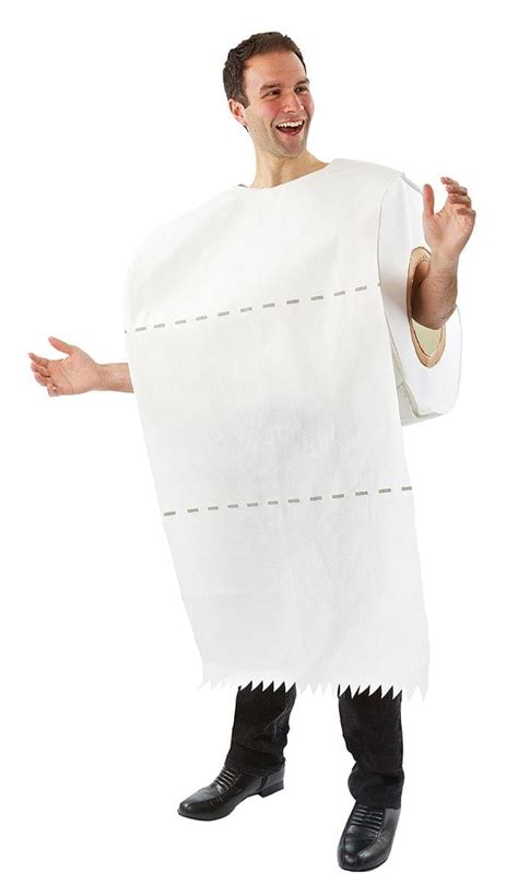 Giant Toilet Paper Roll Adult Halloween Costume | One Size Fits Most Adults - Walmart.com ...