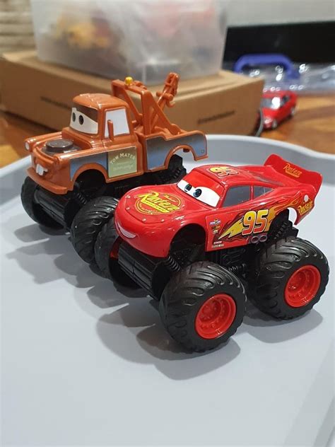 Disney Pixar Cars Monster Trucks - Mater & Lightning McQueen, Hobbies ...