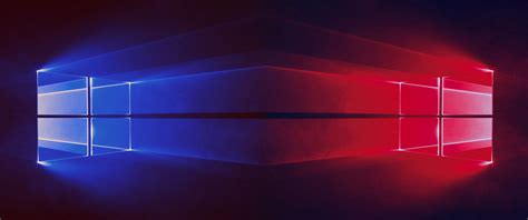 Windows 10 - 2 Windows Blue & Red - 3440x1440 | Wallpaper windows 10, Windows 10, Red windows