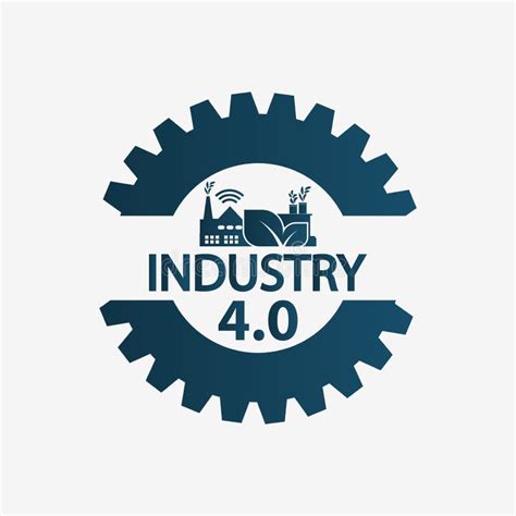 Industria 4 Di Automazione 0 Icone, Fabbrica Di Logo, Concetto Di ...