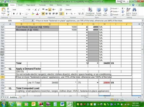 Commercial Electrical Load Calculation