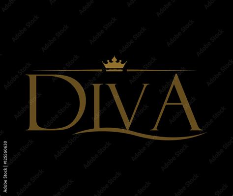 Diva Logo Design Stock Vector | Adobe Stock