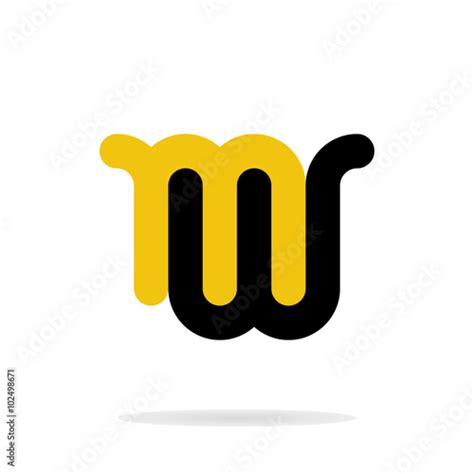 Abstract letters M and W logo template. Business logo template. Vector ...