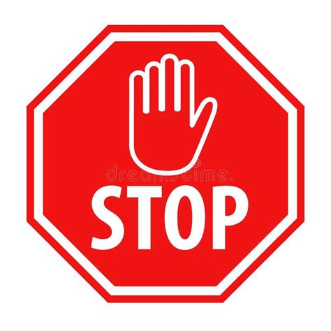 Red stop sign with hand symbol icon vector illustration. Simple red stop roadsig , #AD, #hand, # ...