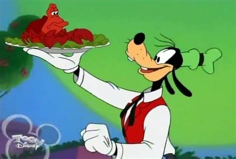 Image - Goofy serving Sebastian on a plate.png - DisneyWiki