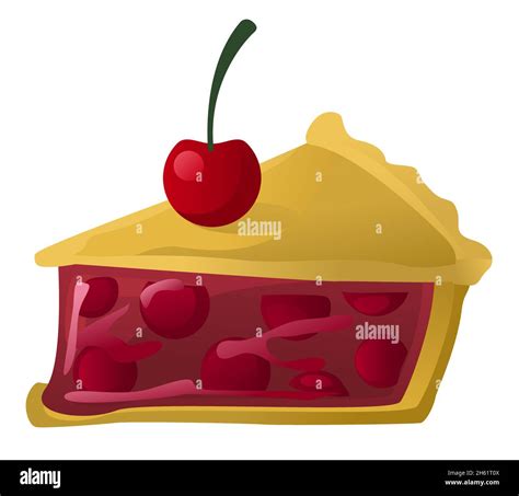 Cherry pie slice cartoon design element, isolated vector, horizontal Stock Vector Image & Art ...