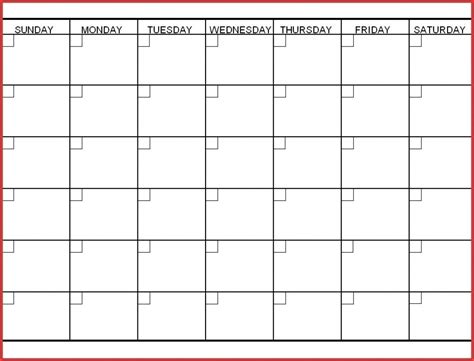 Printable 12 Week Calendar