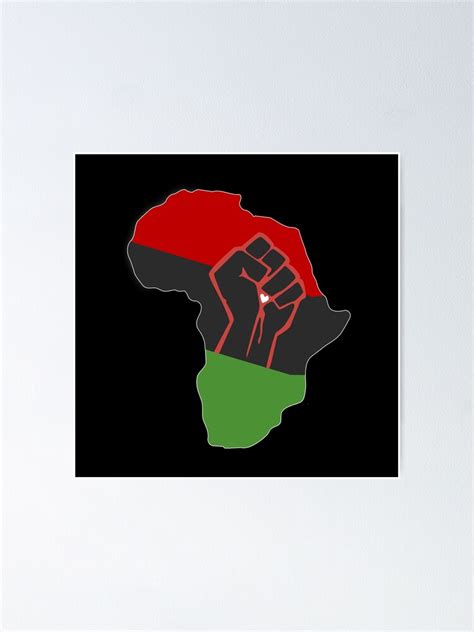 "Pan African Red Black Green Africa Continent Fist Power Respect" Poster for Sale by OurBestBuys ...