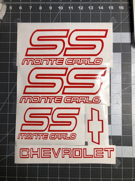 Chevy Monte Carlo Ss Decals - Etsy