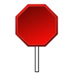 Blank stop sign 3D vector image | Free SVG