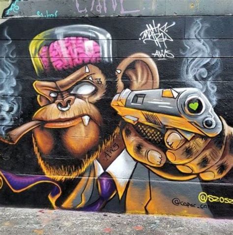 Crazy monkey piece | Murals street art, Graffiti characters, Street art ...