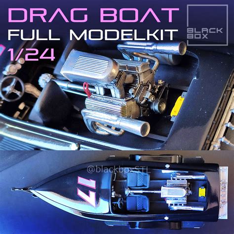 3D file VINTAGE DRAG BOAT FULL MODELKIT 1-24TH 🛥️ ・Template to download ...