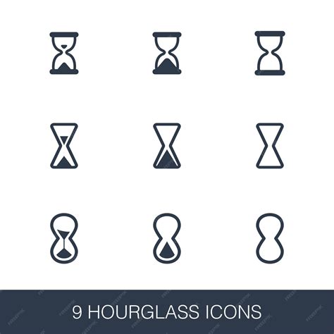 Premium Vector | Hourglass icons set. simple design glyph signs ...