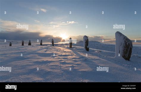 Ring of Brodgar stone circle in winter Stock Photo - Alamy