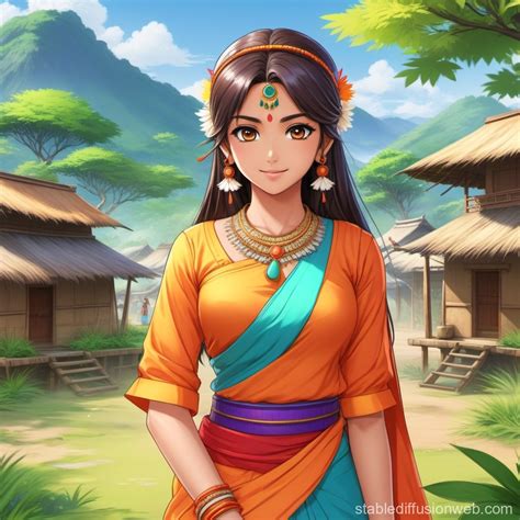 An Indian Village Girl | Stable Diffusion Online