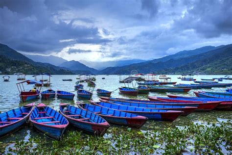 Phewa Lake, Pokhara, Nepal stock photo. Image of landscape - 176081242