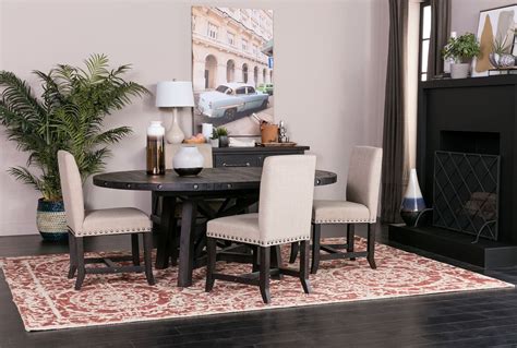 2024 Best of Jaxon 5 Piece Round Dining Sets With Upholstered Chairs