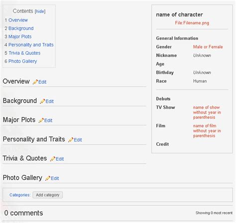 Character Page (Layout Template) | Movie and TV Wiki | Fandom