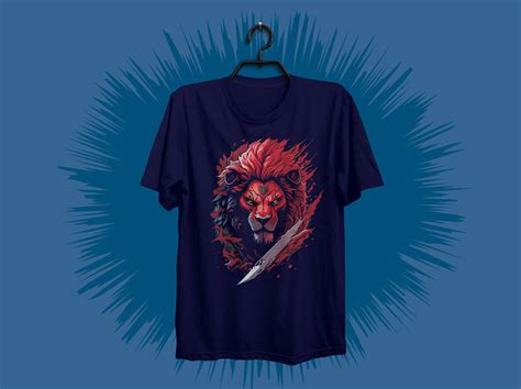 Lion Vector T-Shirt Design on Behance