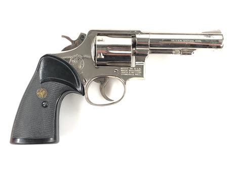 Lot - SMITH & WESSON MODEL 10-6 NICKEL .38 SPECIAL REVOLVER