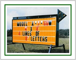 Portable Roadside Sign with Arrow (48 inch x 96 inch Sign Face, A-7)