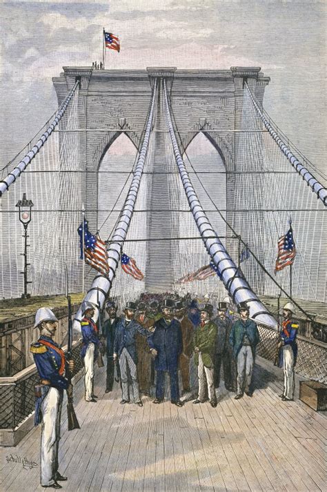 Posterazzi: Brooklyn Bridge Opening Npresident Chester Alan Arthur And His Party Walking Across ...