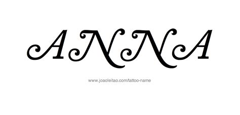 Anna Name Tattoo Designs