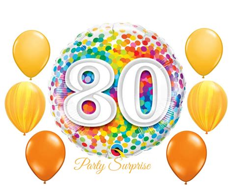 80th Birthday Balloons, 80 Balloons, 80 Birthday Party, 80 Years, Man ...