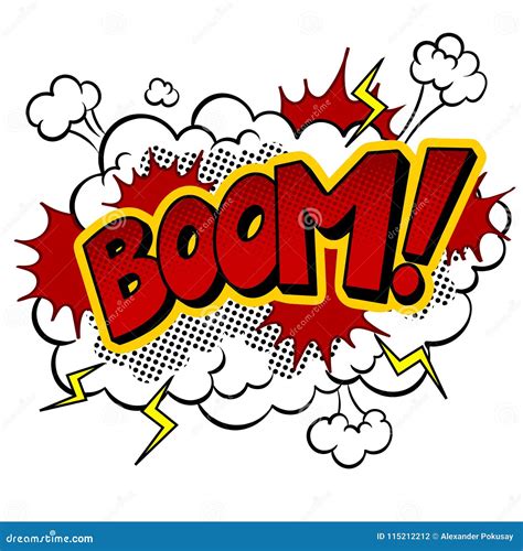 Boom Word Comic Book Pop Art Vector Illustration Stock Vector ...