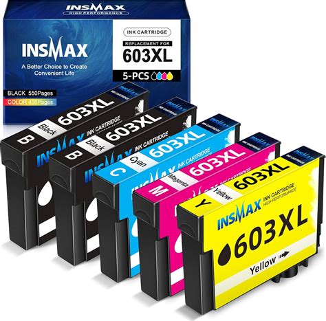 INSMAX Compatible 603 Ink Cartridges multipack Replacement for Epson 603XL 603 for Expression ...